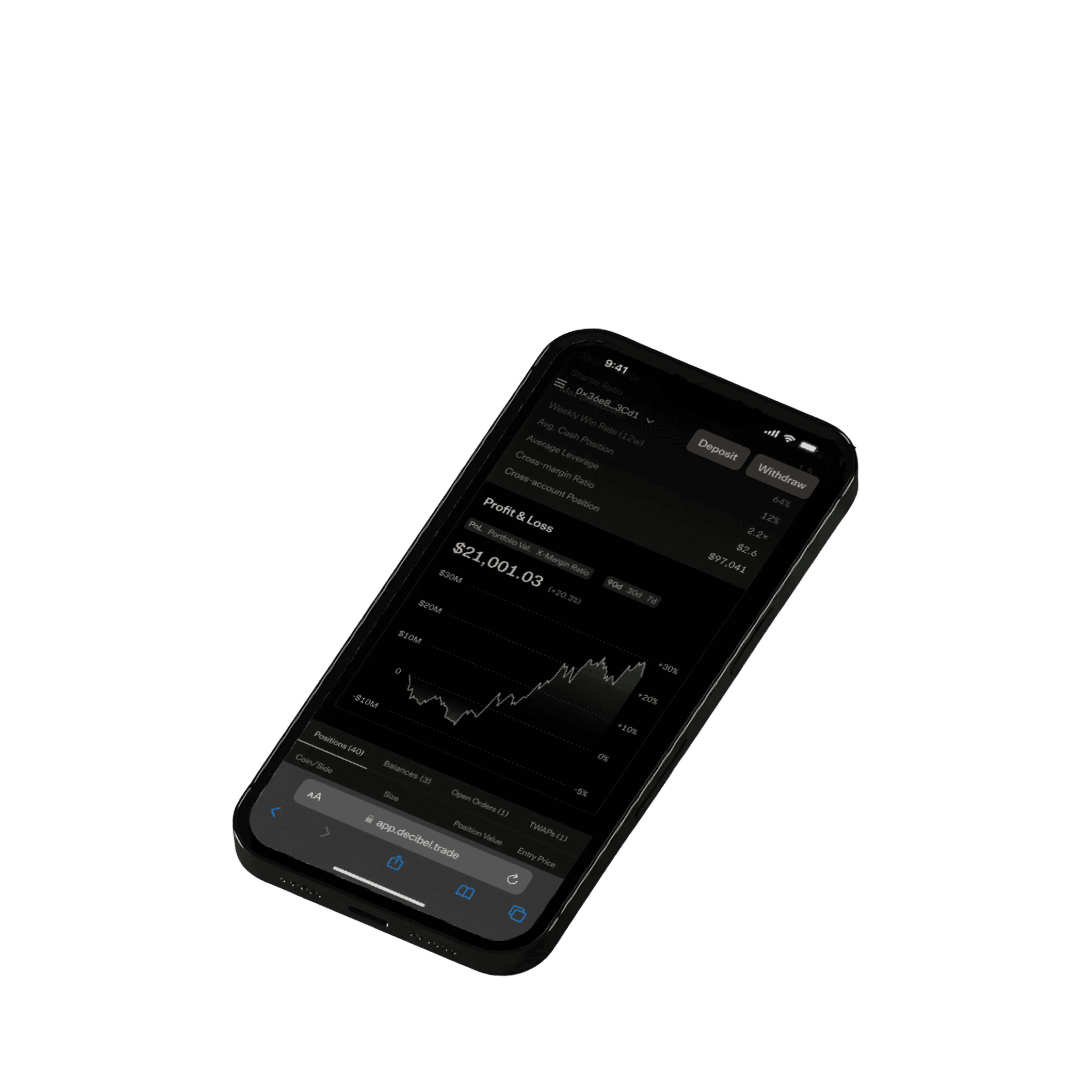 Decibel trading platform on mobile